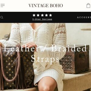 Brand new Vintage Boho Bags leather crossbody strap